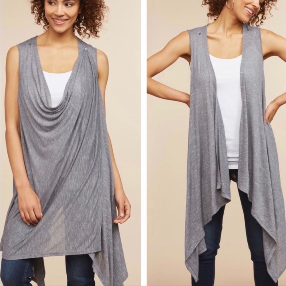 MOTHERHOOD maternity sleeveless nursing cardigan